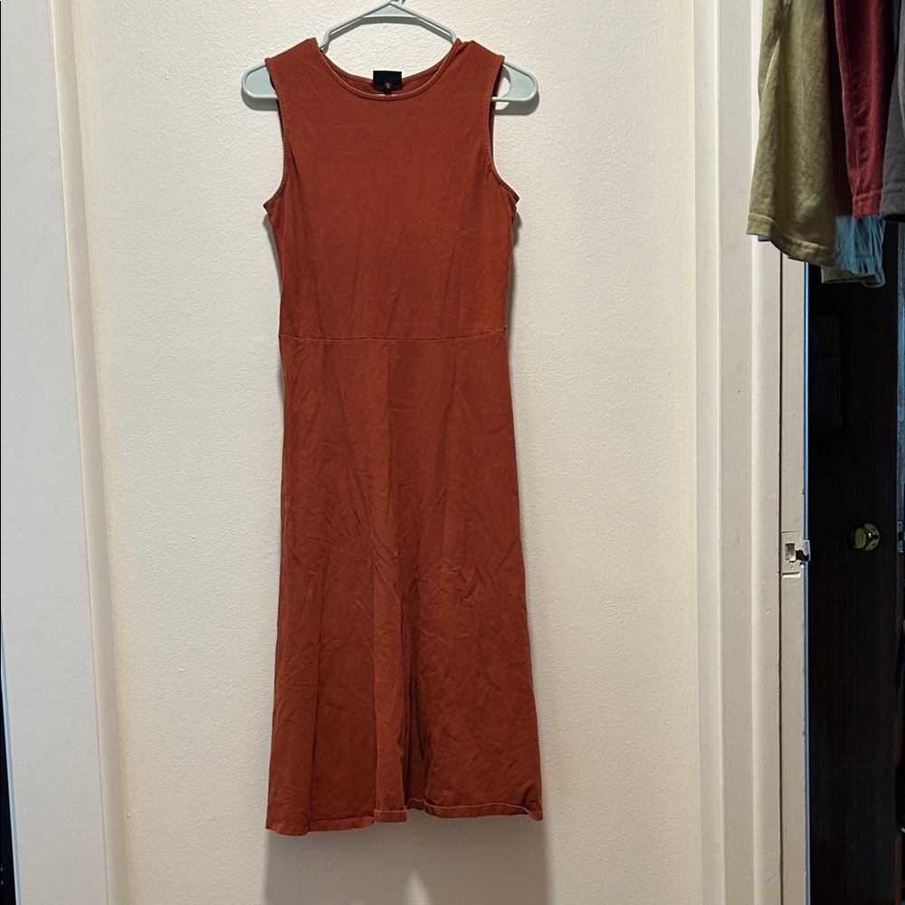 Who What Wear Rust Sleeveless Dress